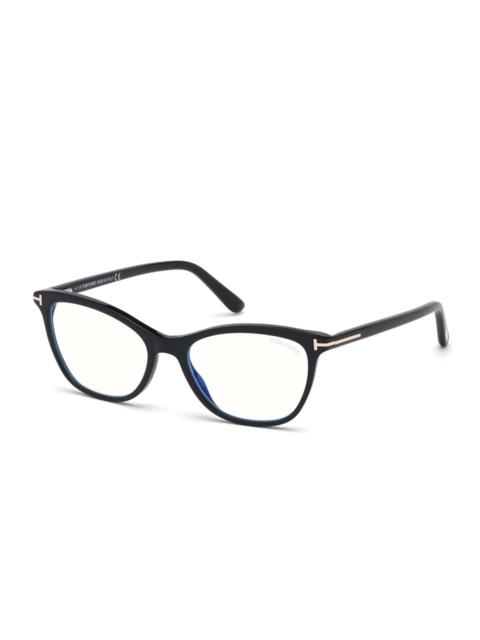 Blue Block Cat-Eye Acetate Optical Frames