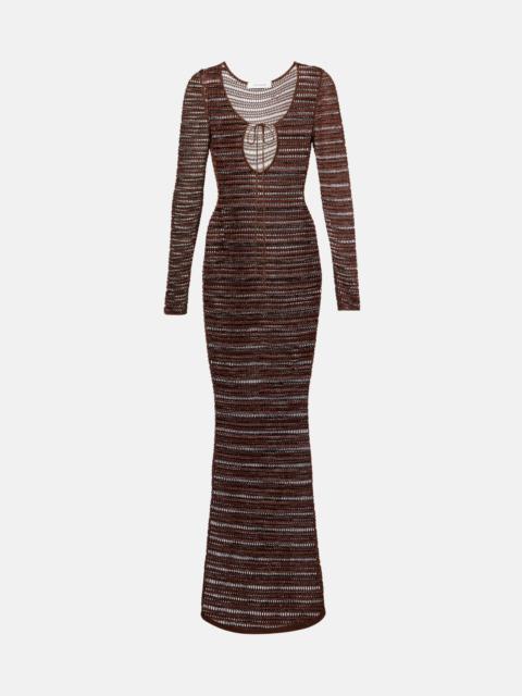 Open-knit maxi dress