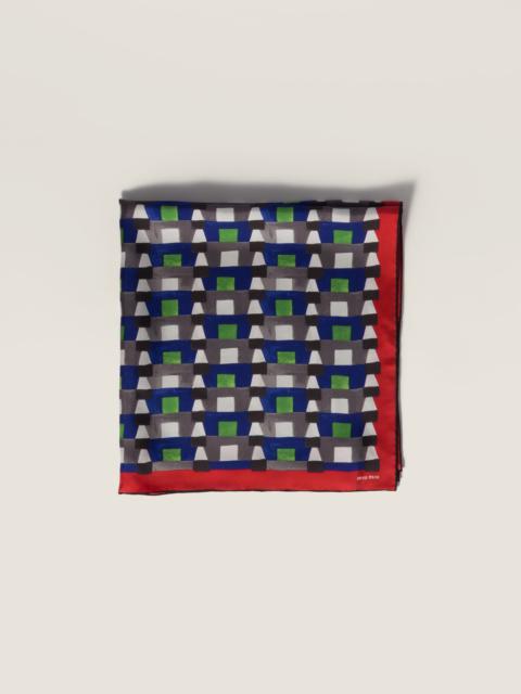 Printed silk scarf