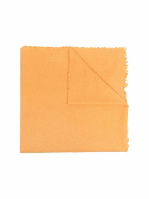 cashmere-blend frayed-edge scarf