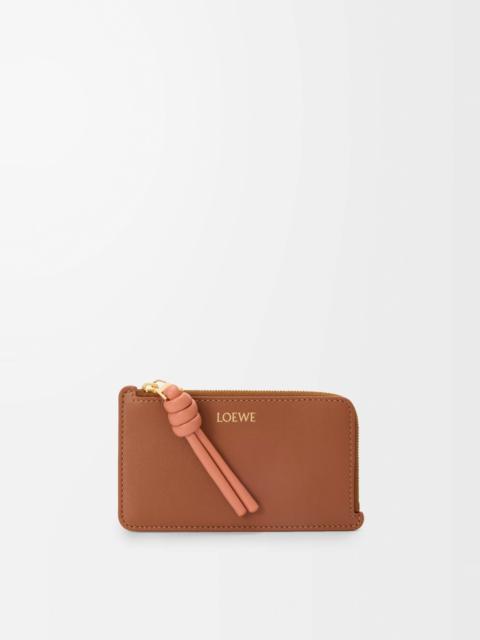 Knot coin cardholder in shiny nappa calfskin