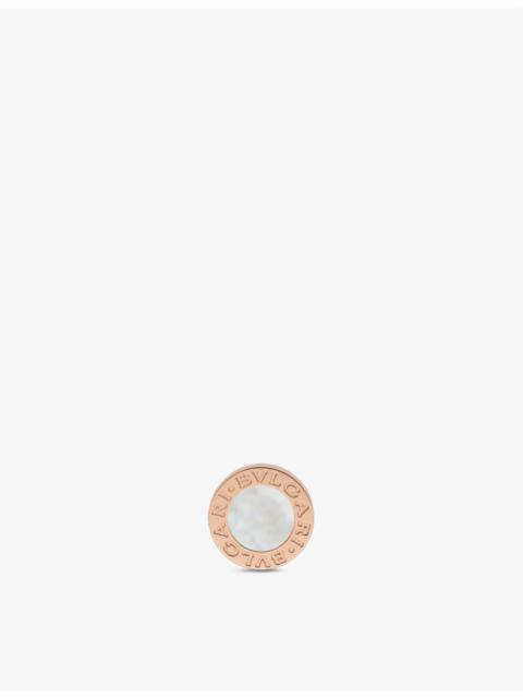 Bvlgari Bvlgari 18ct rose-gold and mother of pearl single stud earring