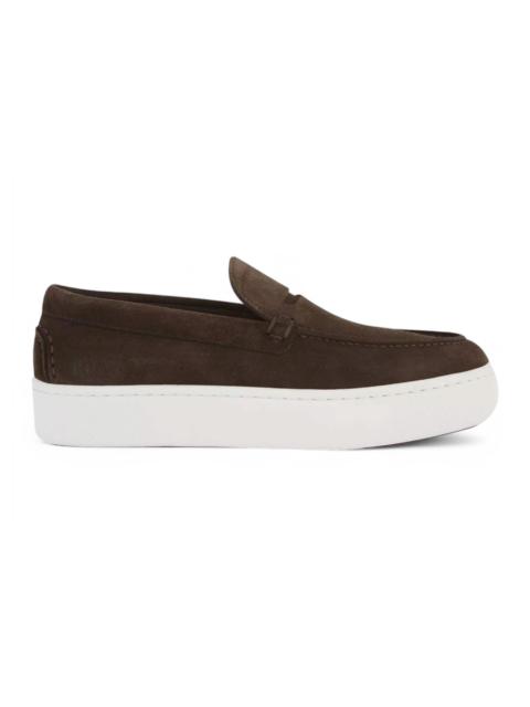 Christian Louboutin Paqueboat Flat Crosta Retournee Dark Brown