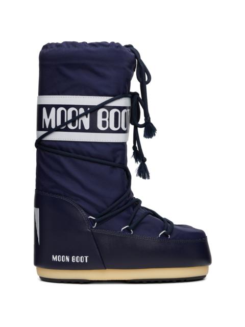 Navy Icon Nylon Boots
