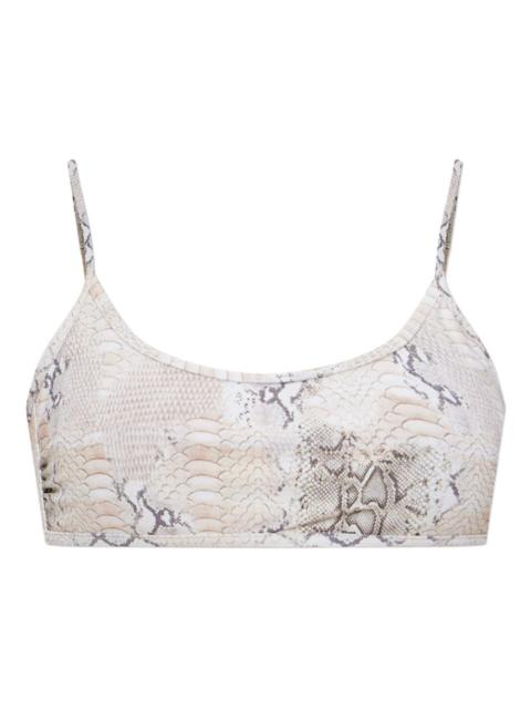 Cassis animal-print bikini top