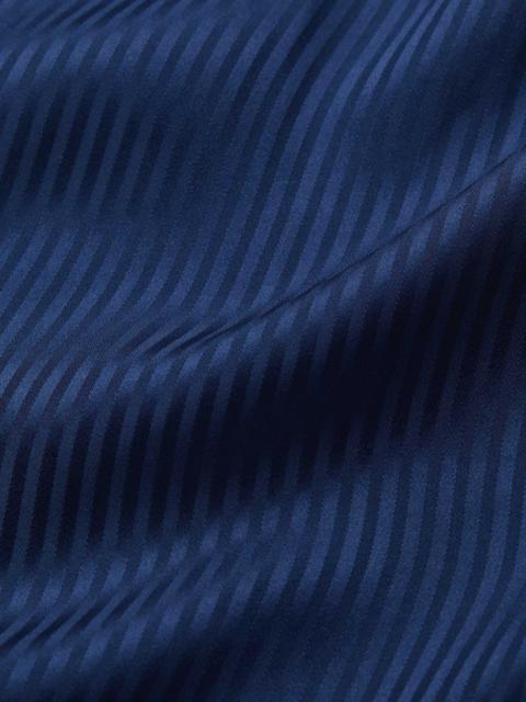 Men's Dressing Gown Woburn 8 Silk Satin Navy