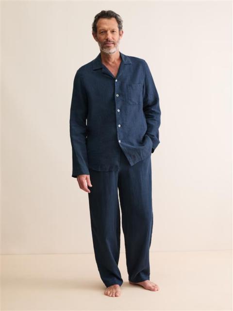 Men's Pajamas Sicily Linen Navy
