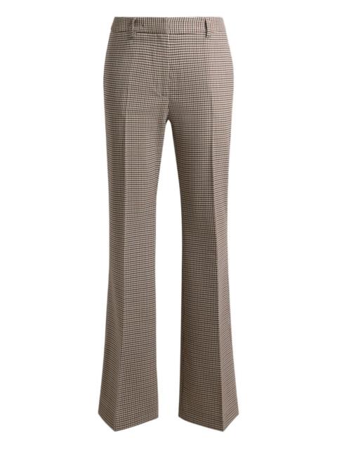 bootcut gingham trousers