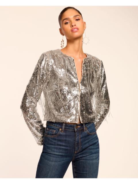 Sapphire Sequin Fringe Jacket