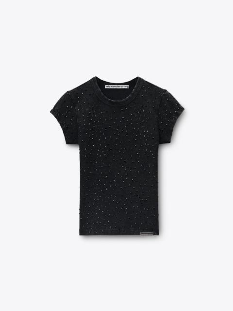 All Over Crystal Baby Tee