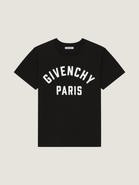 T-SHIRT IN COTTON WITH GIVENCHY PARIS EMBROIDERY