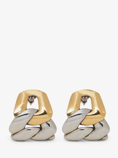 Women's Chain Earrings in Antique Silver/gold