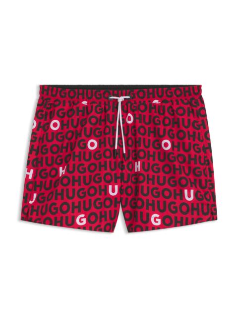 LOGO-PRINT SWIM SHORTS WITH DRAWCORD