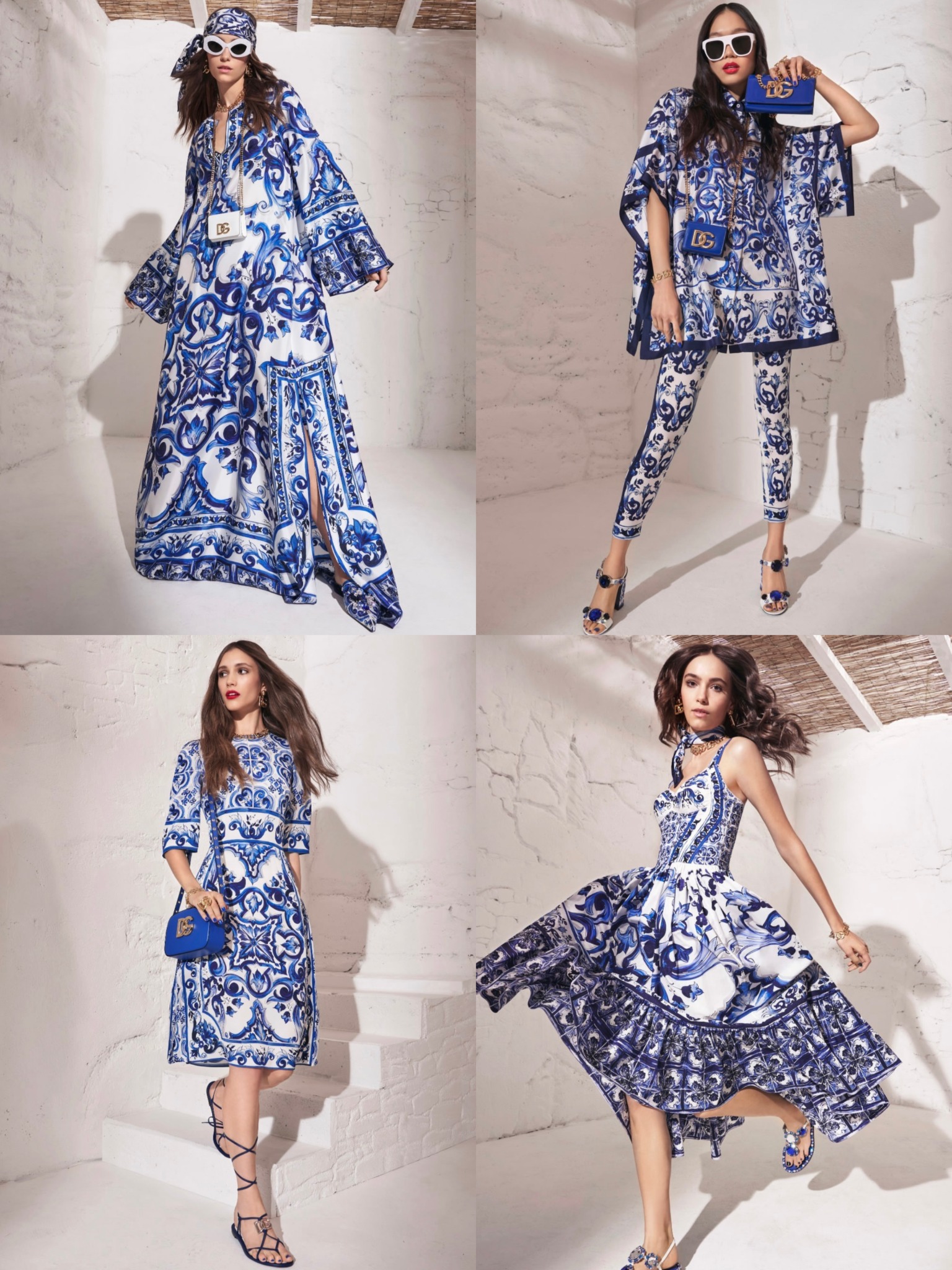 Dolce & Gabbana Blu Mediterraneo collection inspired by traditional Sicilian majolica tile patterns.