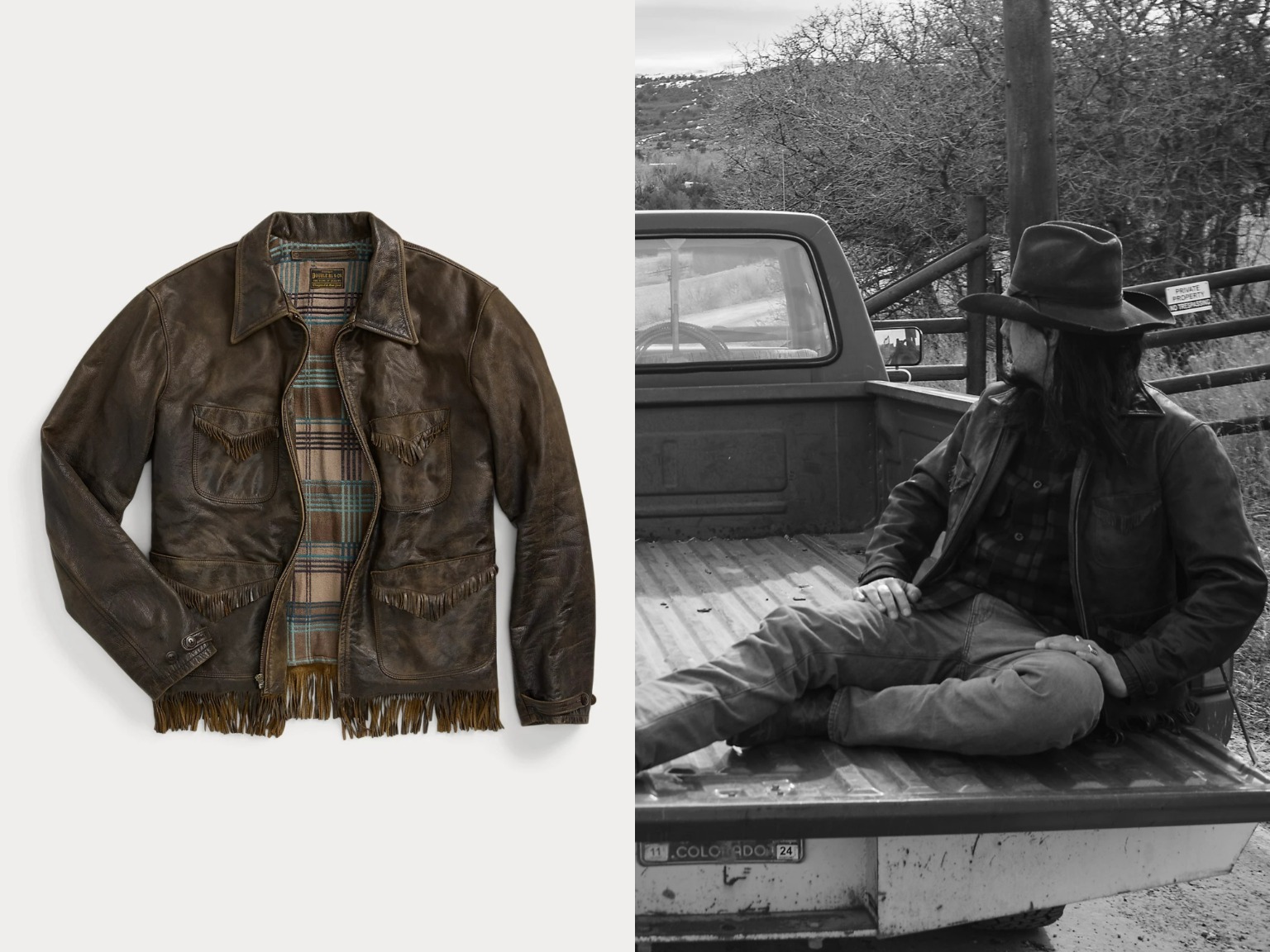 RRL Fringe Leather Jacket