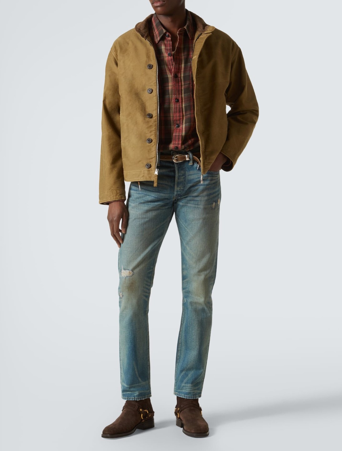 Outfits with RRL Slim Fit Selvedge Jean